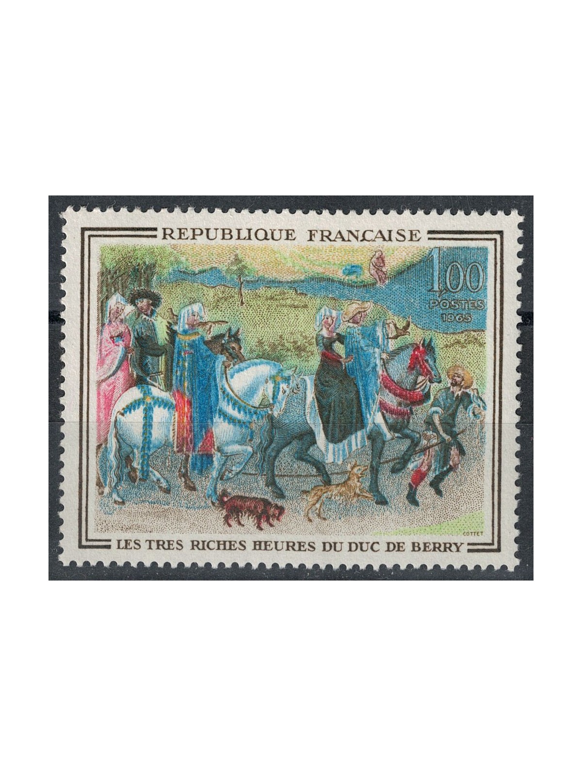 FRANCE 1965 Art (The très riches heures du Duc Berry) MNH**