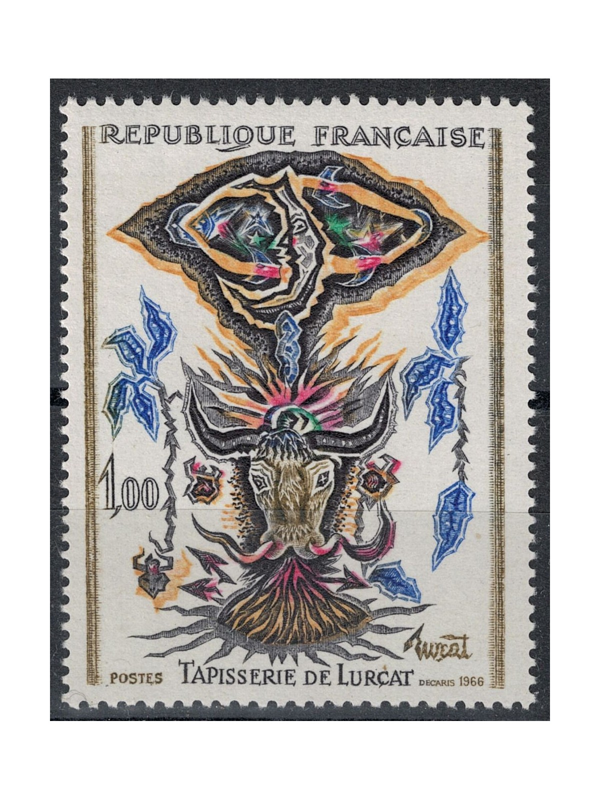 FRANCE 1966 Art (Lurcat Tapestry) MNH**