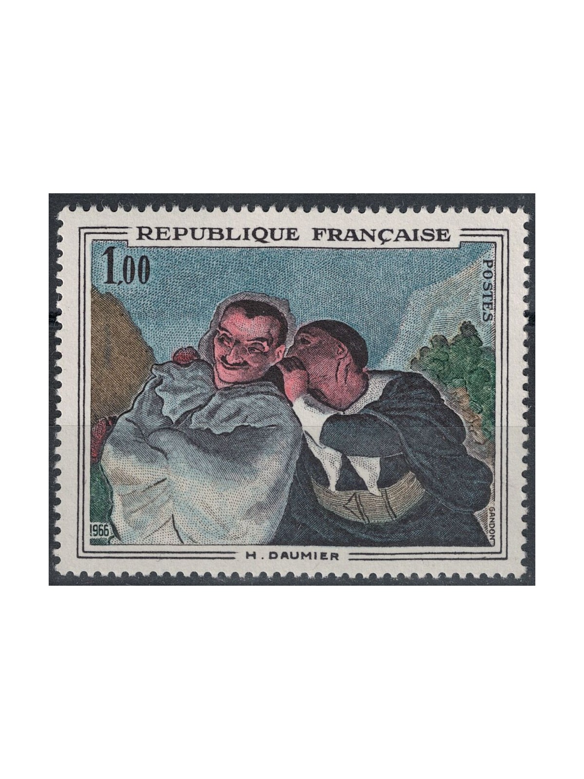 FRANCE 1966 Art (Daumier, Crispino and Scapino) MNH**