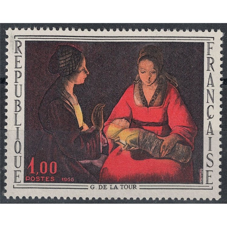FRANCE 1966 Art (G. de la Tour, The Newborn) MNH**