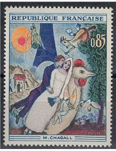 FRANCIA 1963 Arte (Chagall, Gli sposi della Torre Eiffel) MNH**