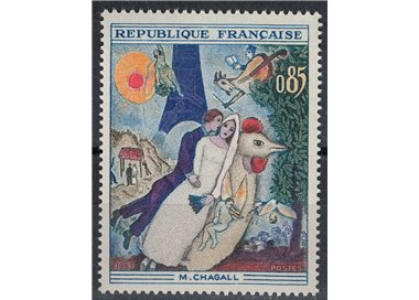 FRANCE 1963 Art (Chagall, The Couple at the Eiffel Tower) MNH**