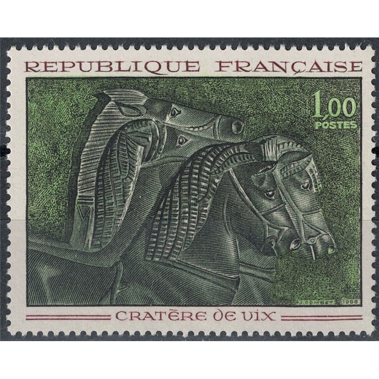 FRANCE 1966 Art (Vix Crater) MNH**