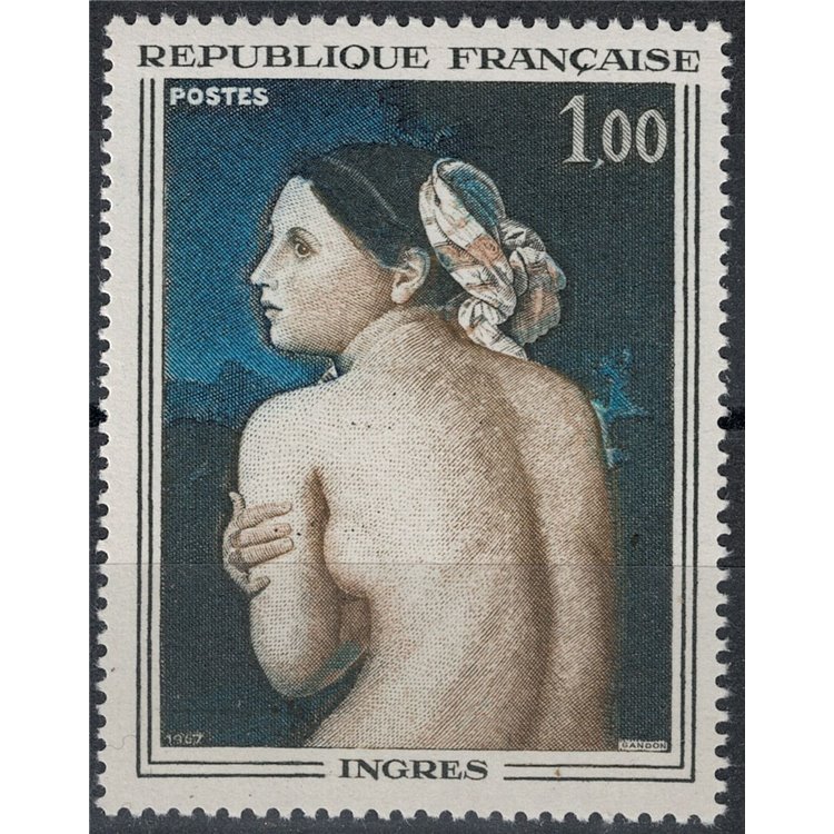 FRANCIA 1967 Arte (Ingres, La Bagnante) MNH**