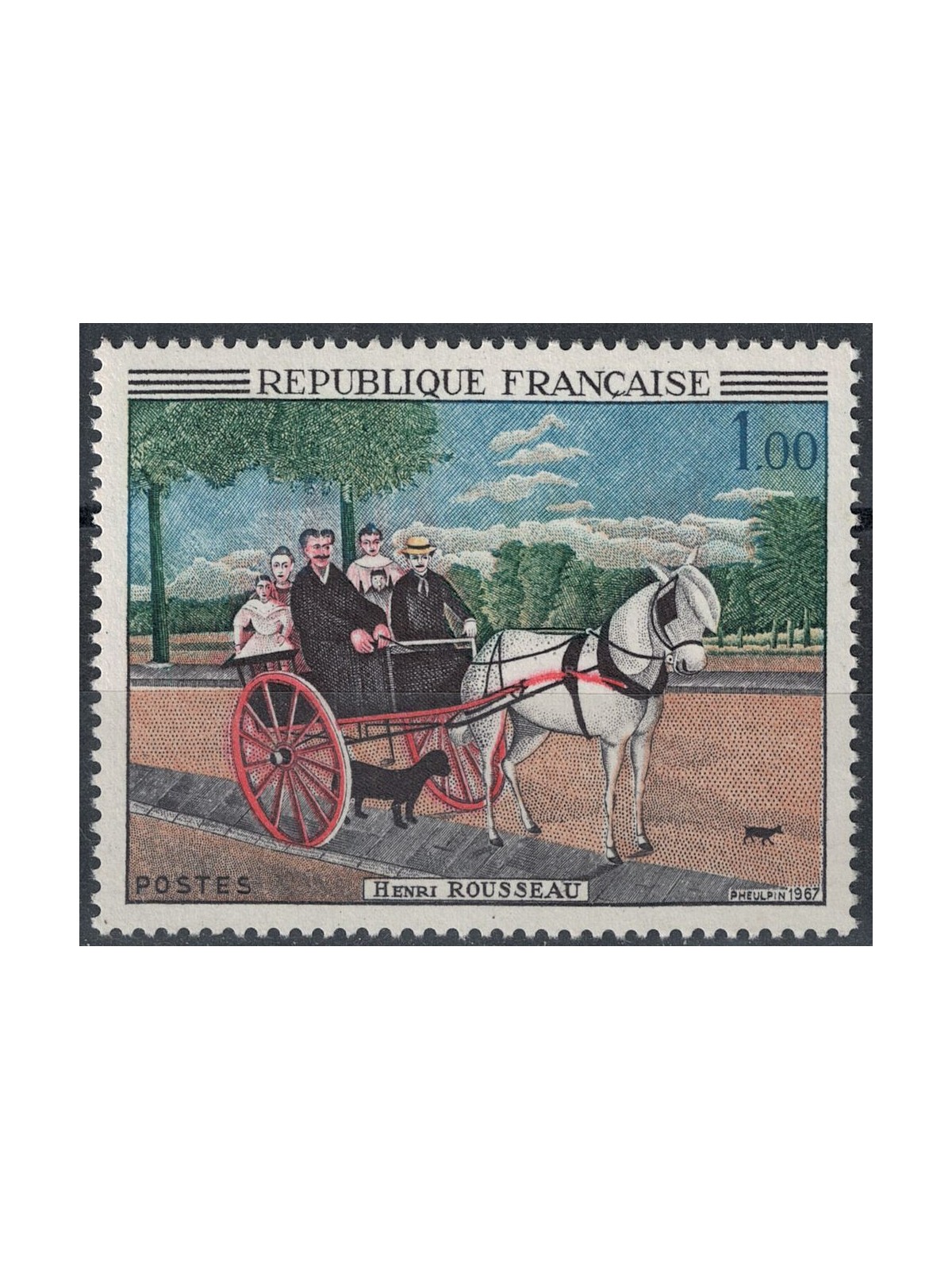 FRANCIA 1967 Arte (Henri Rousseau, Il carretto di padre Juniet) MNH**