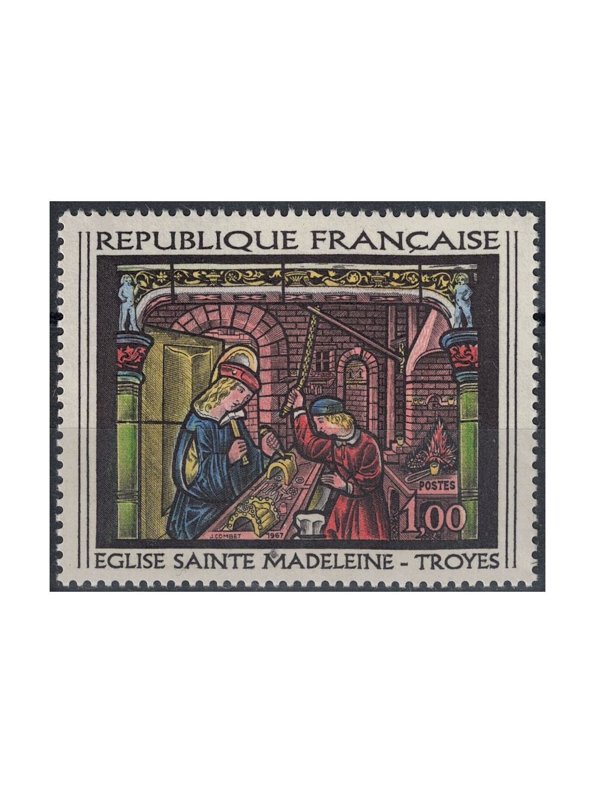 FRANCE 1967 Art (Church of Sainte-Madeleine) MNH**
