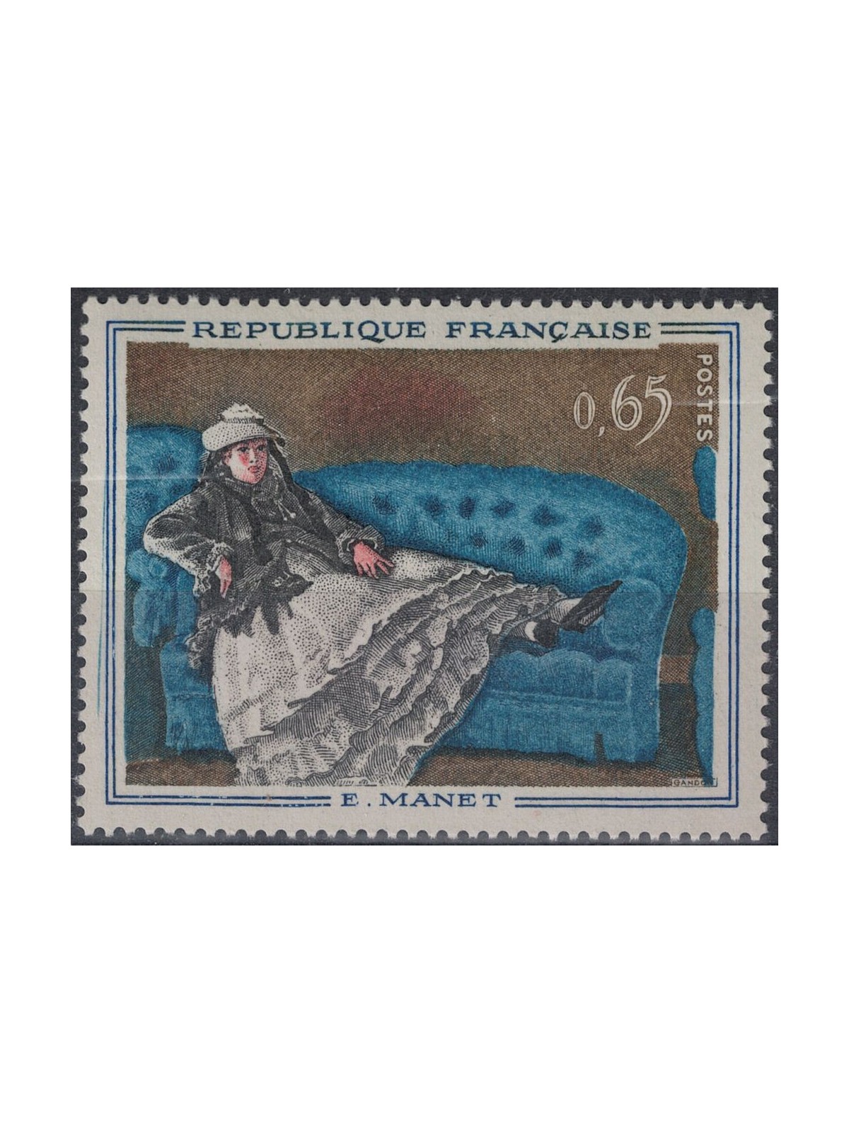FRANCE 1962 Art (Madame Manet on the Blue Sofa) MNH**