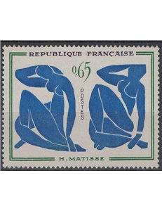 FRANCIA 1961 Arte (Matisse, I nudi blu) MNH**