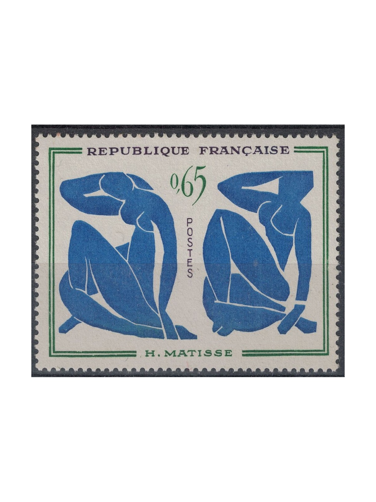 FRANCIA 1961 Arte (Matisse, I nudi blu) MNH**