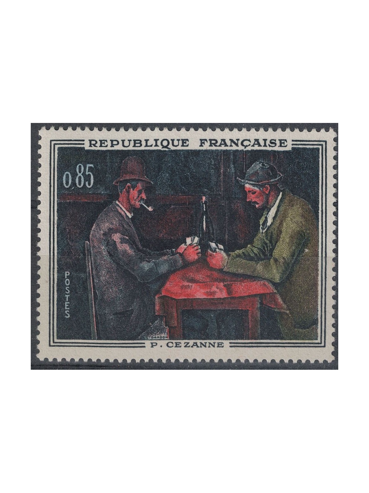 FRANCE 1961 Art (Cézanne, The Card Players) MNH**