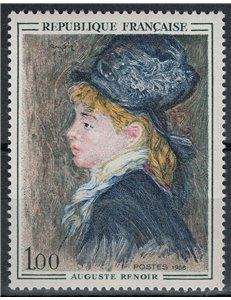 FRANCIA 1968 Arte (Renoir, Ritratto di modella) MNH**