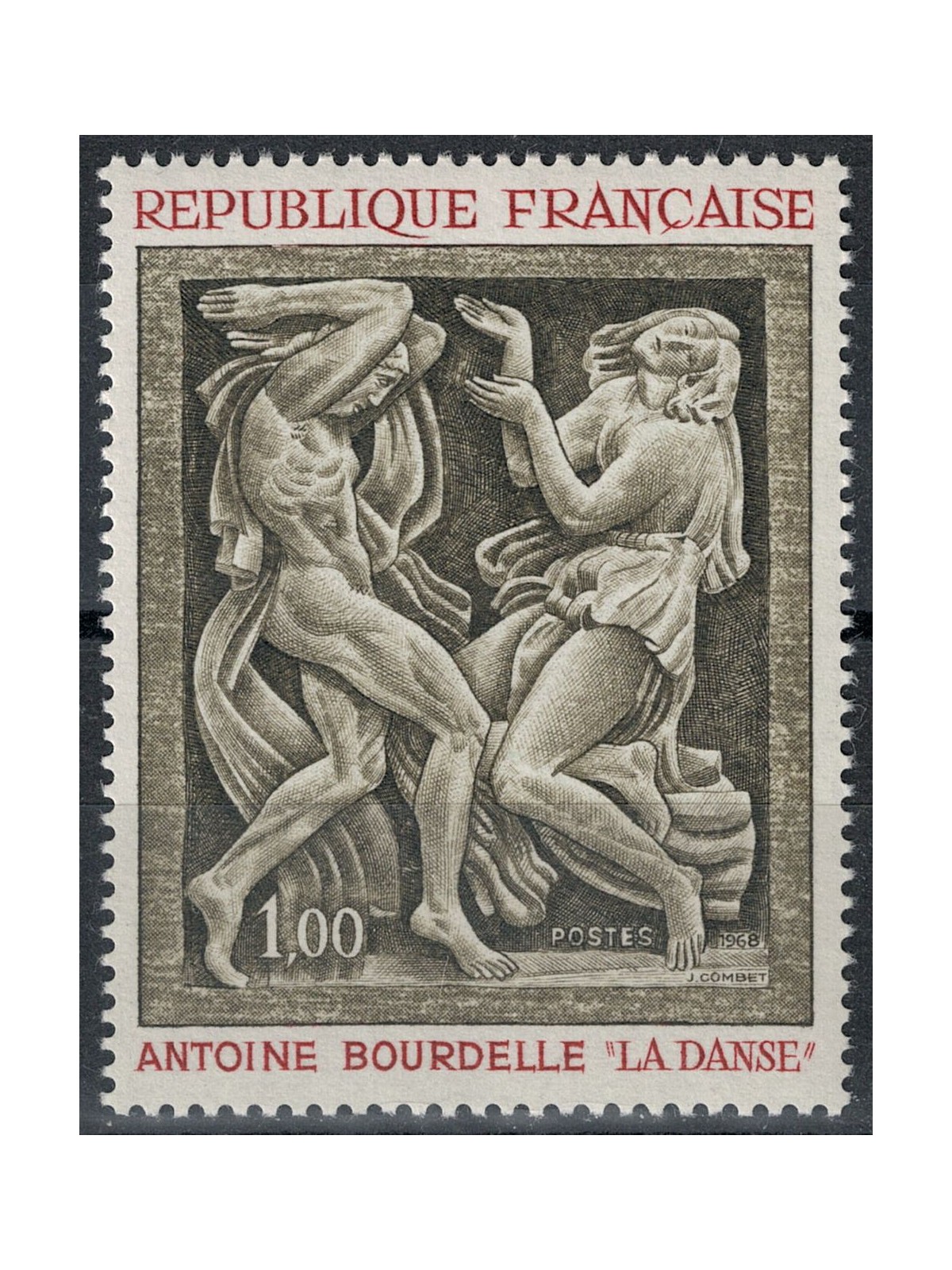 FRANCE 1968 Art (Antoine Bourdelle, Dance) MNH**