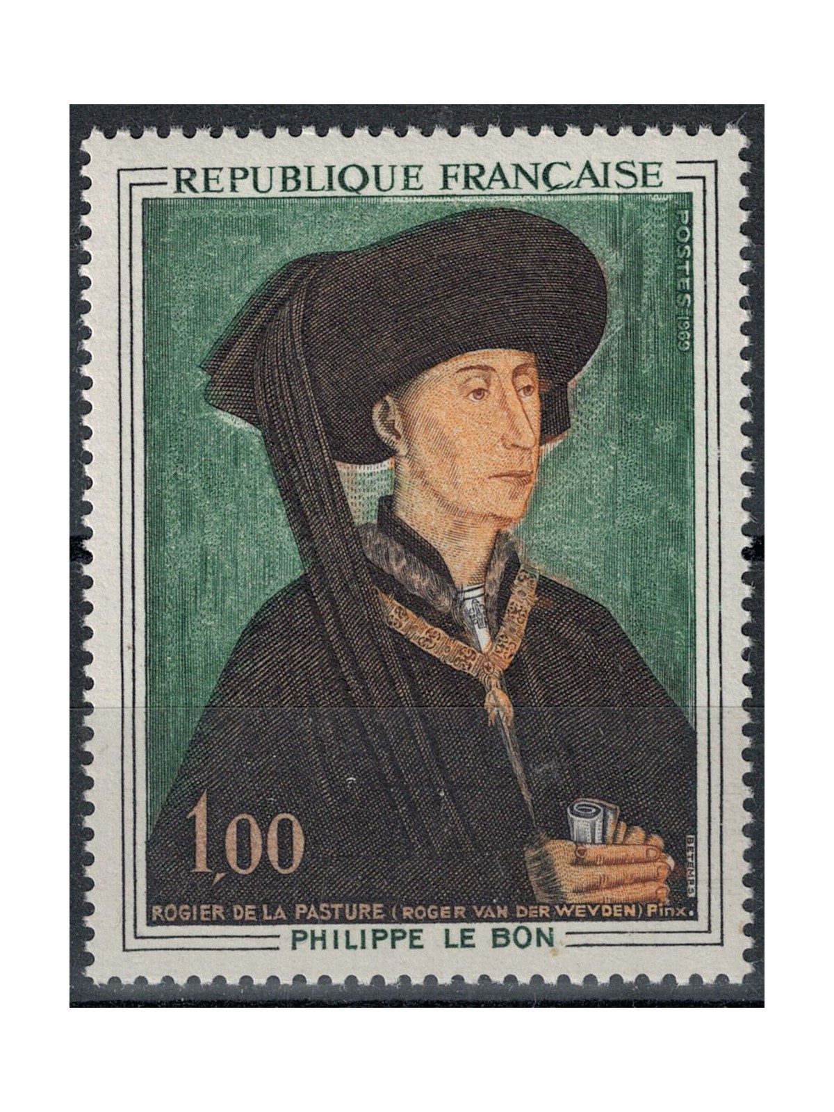 FRANCIA 1969 Arte (Rogier De La Pasture, Filippo il Buono) MNH**