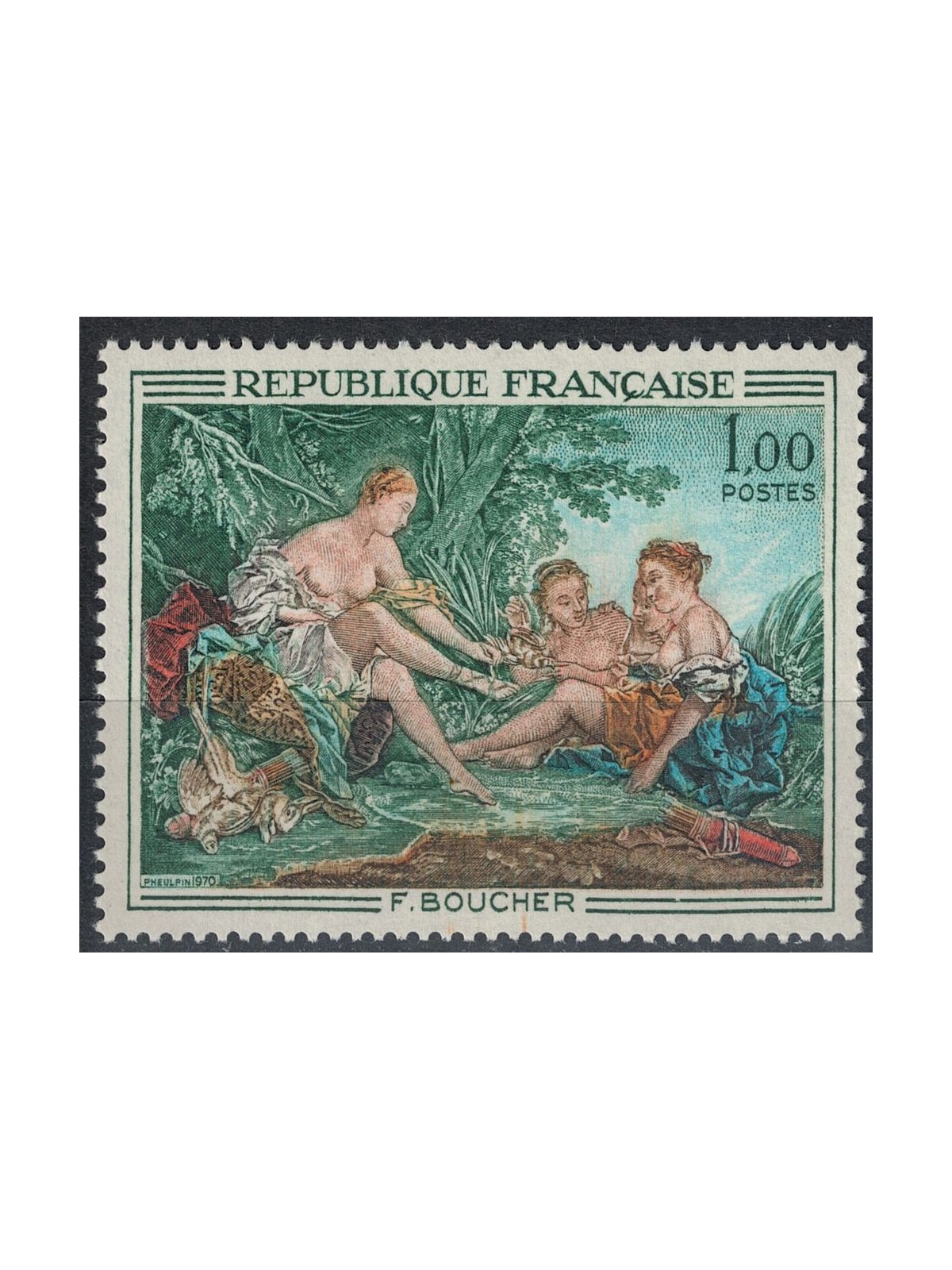 FRANCIA 1970 Arte (Boucher, Diana al ritorno dalla caccia) MNH**