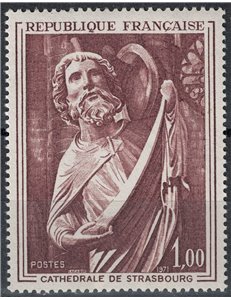 FRANCE 1971 Art (Sculpture of the Cathedral of Strasbourg) MNH**