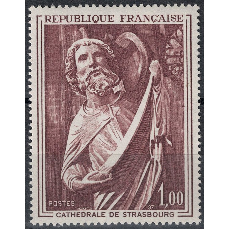 FRANCE 1971 Art (Sculpture of the Cathedral of Strasbourg) MNH**