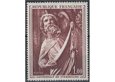 FRANCE 1971 Art (Sculpture of the Cathedral of Strasbourg) MNH**