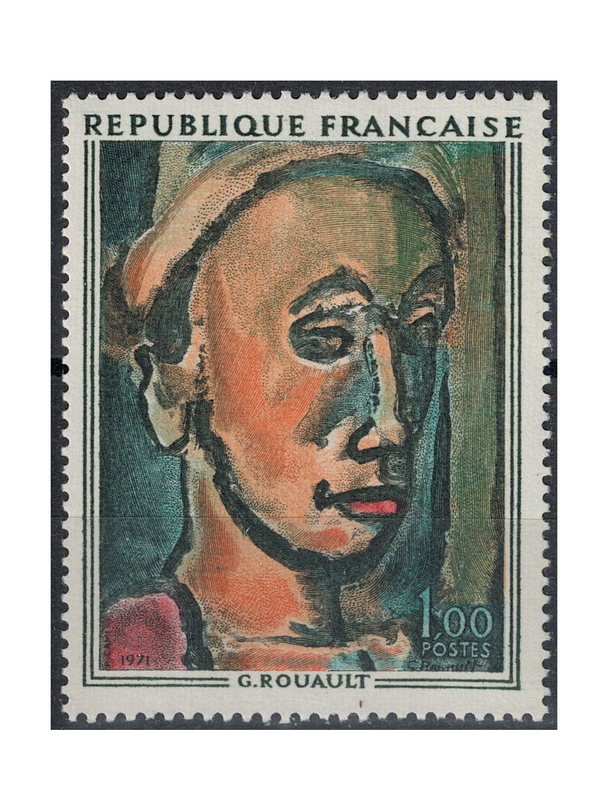 FRANCIA 1971 Arte (Roault, Il visionario) MNH**