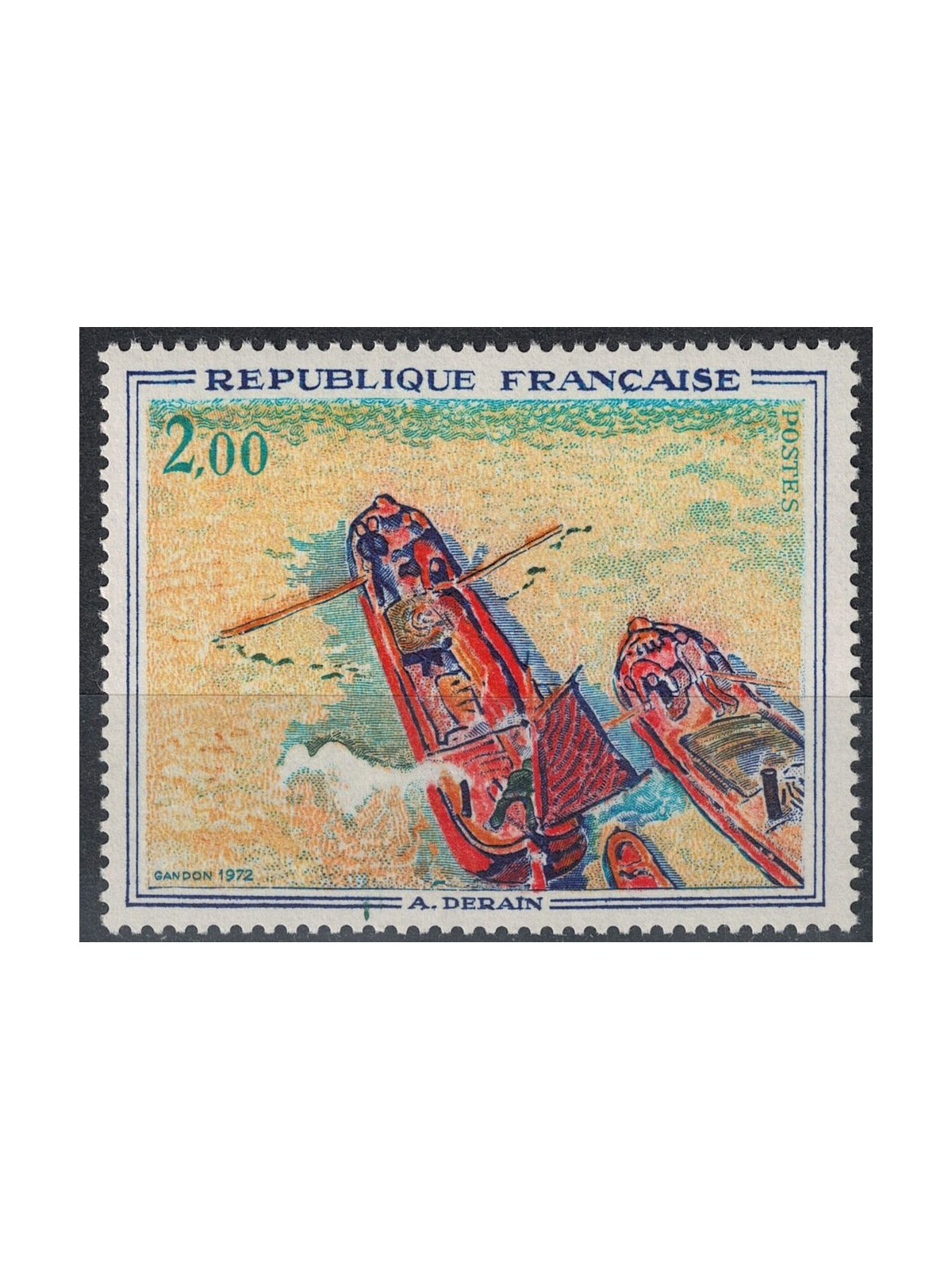 FRANCE 1972 Art (A. Derain, The Lifeboat) MNH**