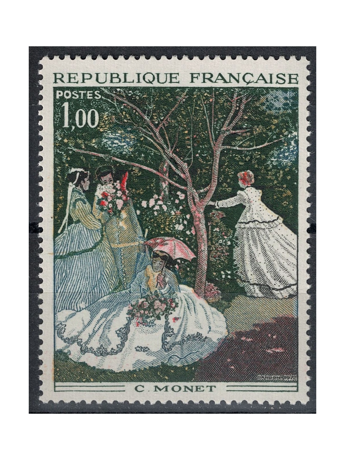 FRANCIA 1972 Arte (C. Monet, Donne in giardino) MNH**