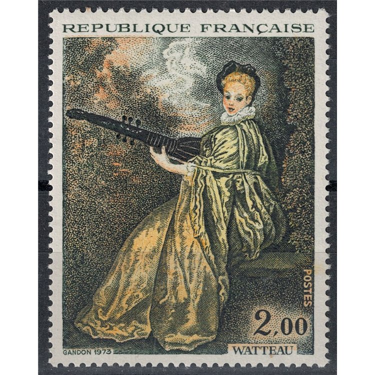 FRANCIA 1973 Arte (Watteau, La Finette) MNH**