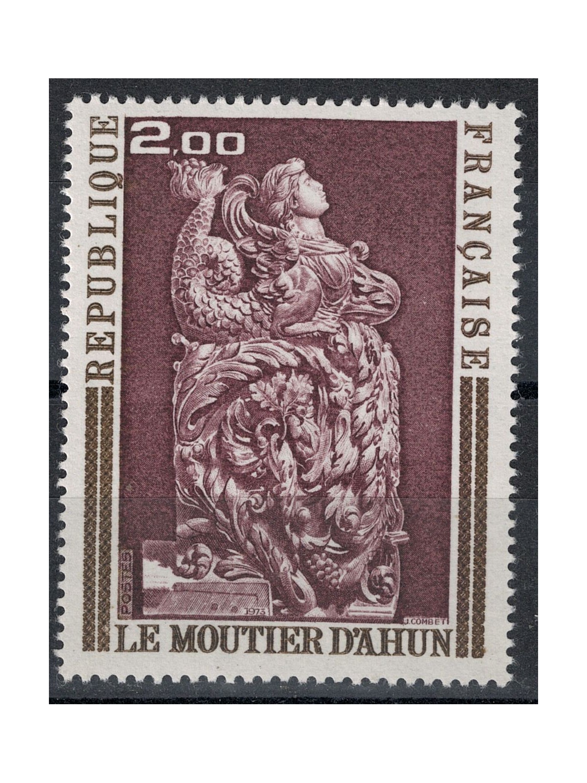 FRANCE 1973 Art (Le Moutier D'Ahun, Marquetry) MNH**