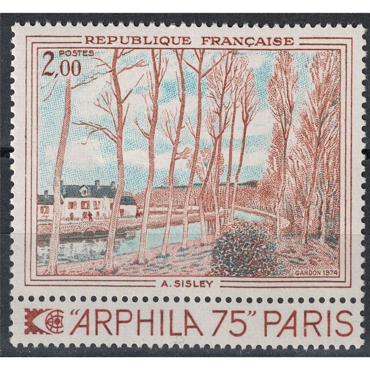 FRANCE 1974 Art (A. Sisley, Canale Long) MNH**