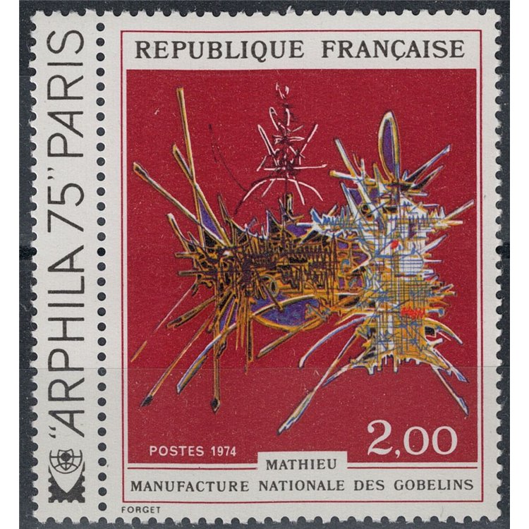 FRANCIA 1974 Arte (Mathieu, Arazzo) MNH**