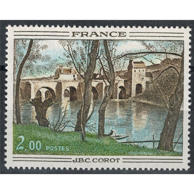 FRANCIA 1977 Arte (J.B.C. Corot, Ponte di Mantes) MNH**