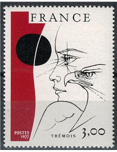 FRANCIA 1977 Arte (Trémois, Ritratto) MNH**