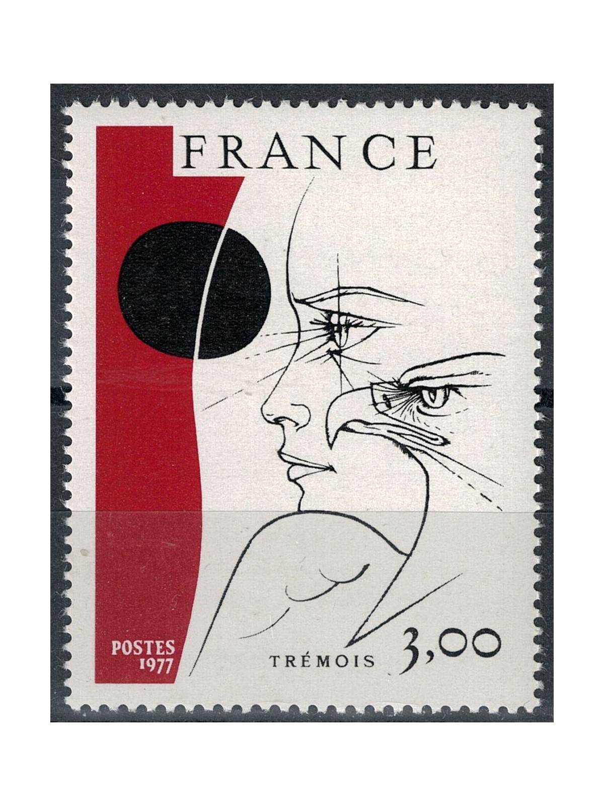 FRANCE 1977 Art (Trémois, Portrait) MNH**