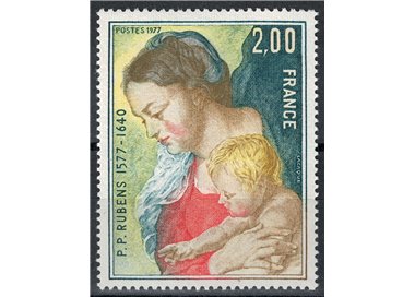 FRANCE 1977 Art (PP Rubens, The Virgin and Child) MNH**