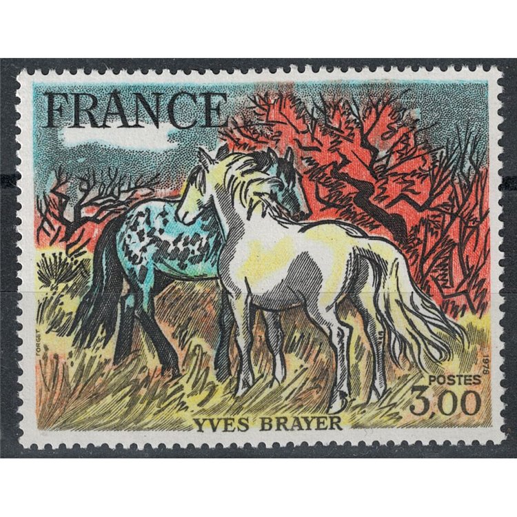 FRANCIA 1978 Arte (Yves Brayer, Cavalli di Camargue) MNH**