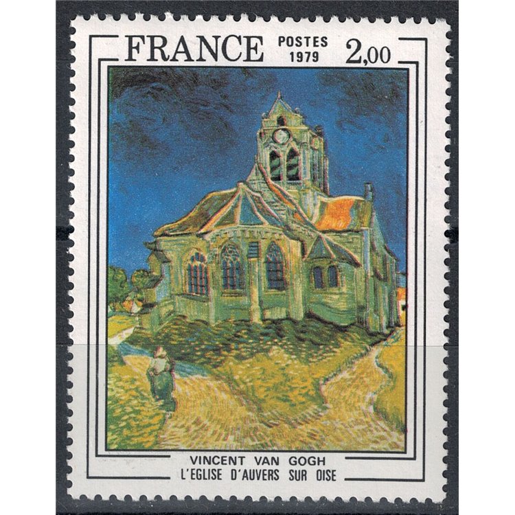 FRANCIA 1979 Arte (Van Gogh, Chiesa d'Auvers sur Oise) MNH**