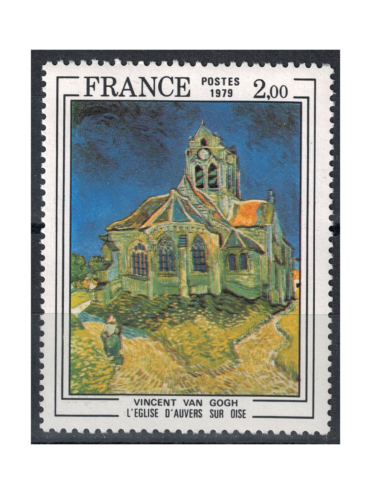 FRANCIA 1979 Arte (Van Gogh, Chiesa d'Auvers sur Oise) MNH**