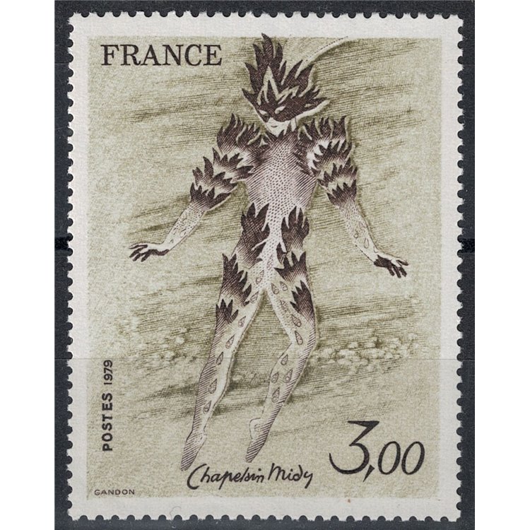 FRANCE 1979 Art (Midy, Fire Dancer) MNH**
