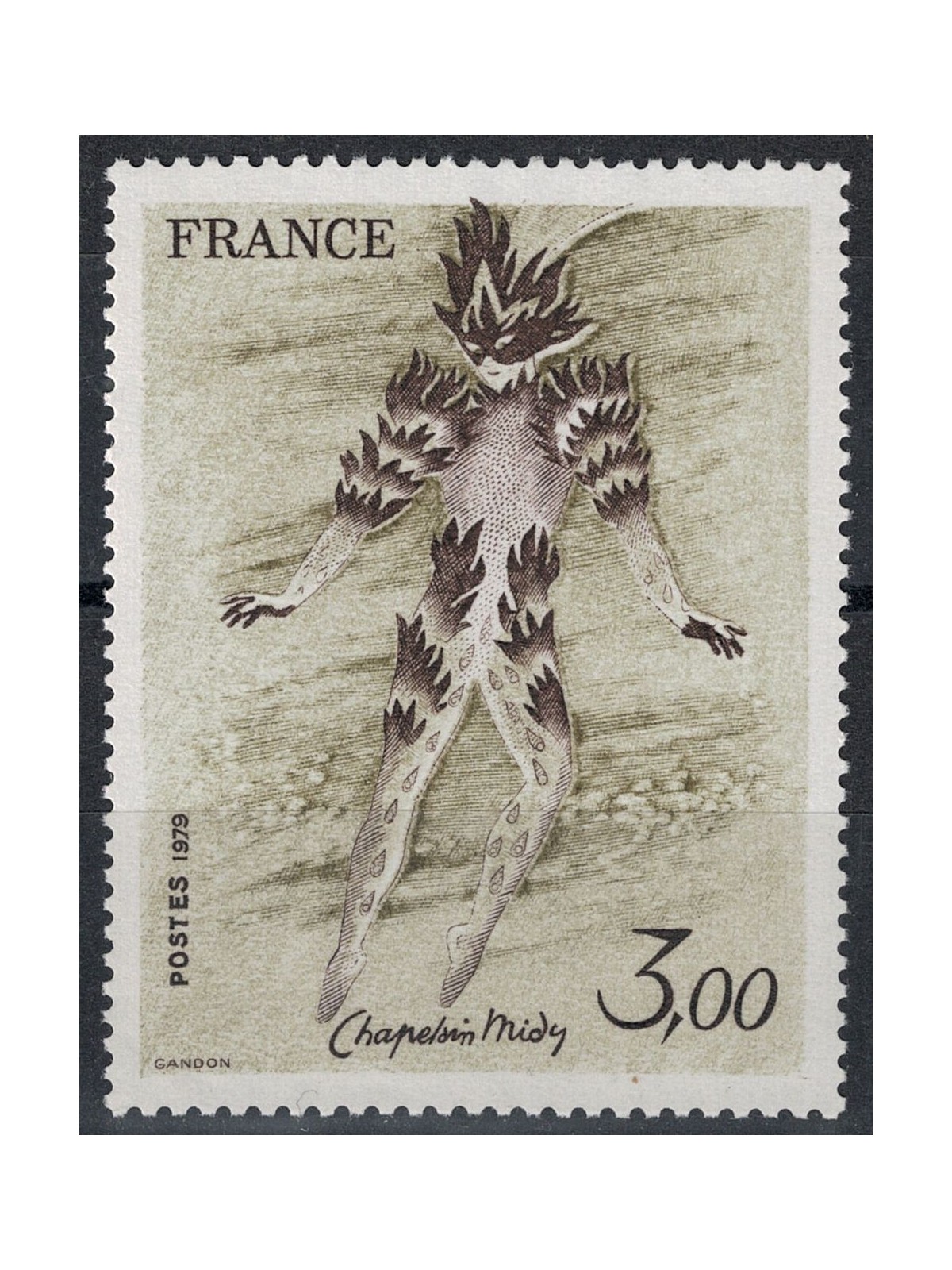 FRANCE 1979 Art (Midy, Fire Dancer) MNH**