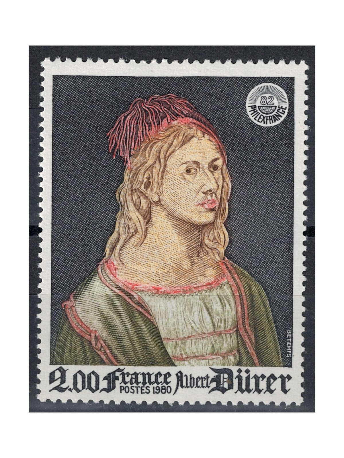 FRANCE 1980 Art (Albert Durer, Self-portrait) MNH**