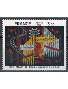 FRANCE 1980 Art (Jean Picart Doux, Homage to Bach) MNH**