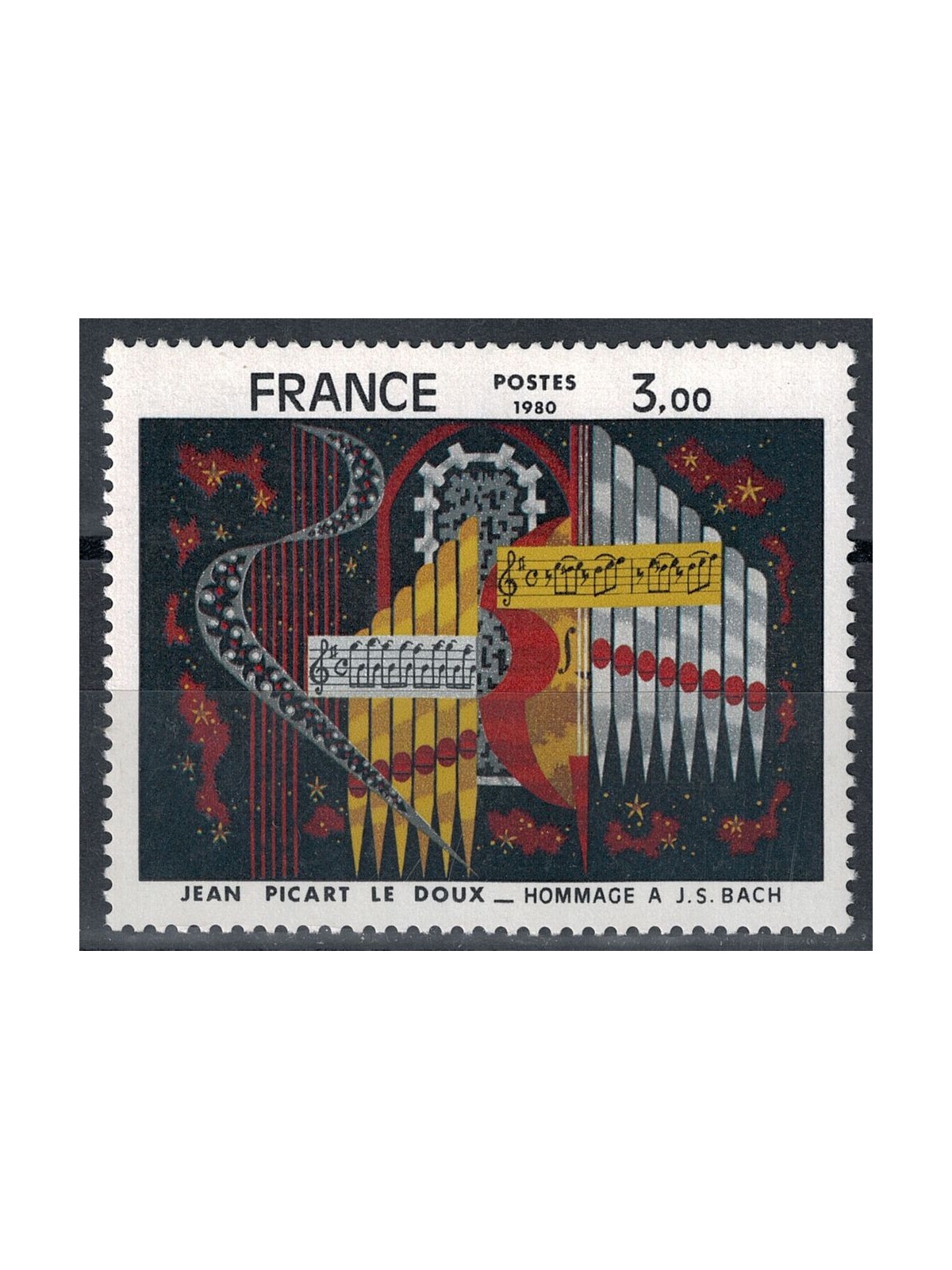 FRANCE 1980 Art (Jean Picart Doux, Homage to Bach) MNH**