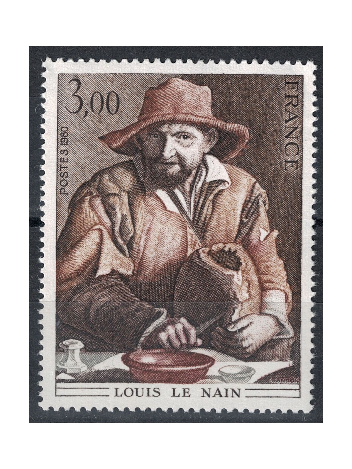 FRANCE 1980 Art (Louis Le Nain, The Peasant's Family) MNH**