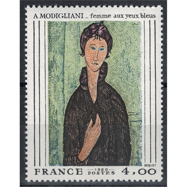 FRANCE 1980 Art (A. Modigliani, Woman with Blue Eyes) MNH**
