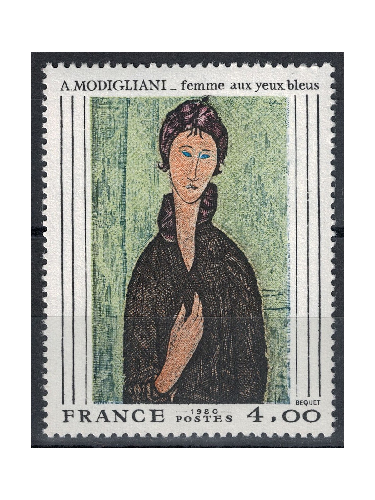 FRANCE 1980 Art (A. Modigliani, Woman with Blue Eyes) MNH**