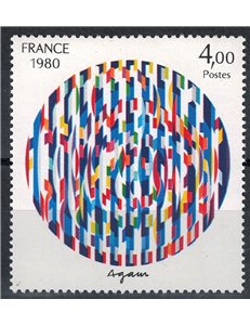 FRANCIA 1980 Arte (Y. Agam, Messaggio di pace) MNH**