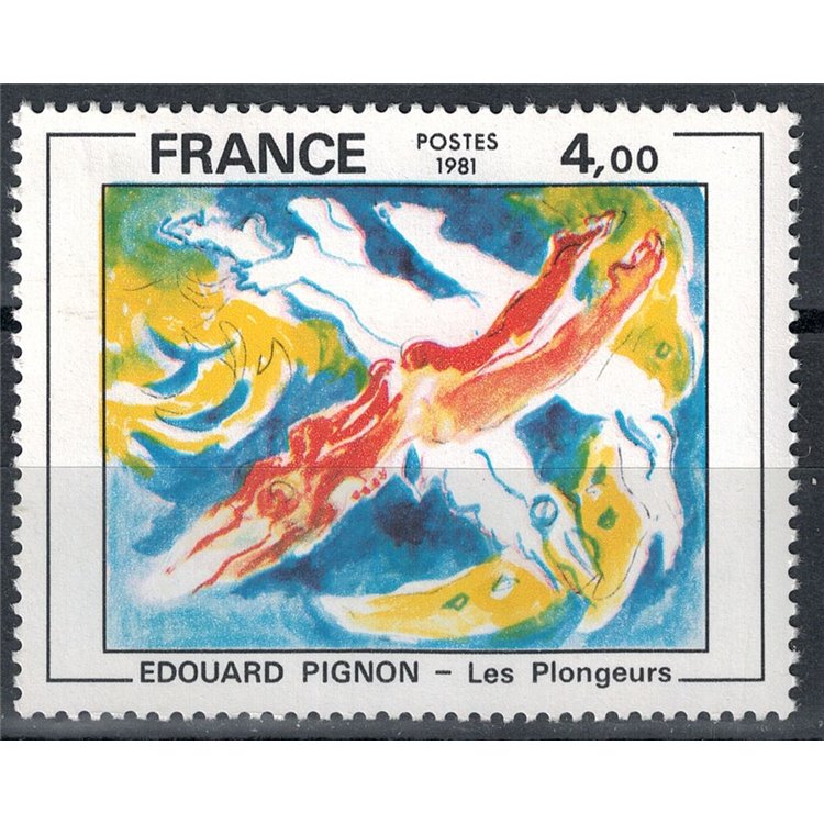 FRANCIA 1981 Arte (Edouard Pignon, I tuffatori) MNH**