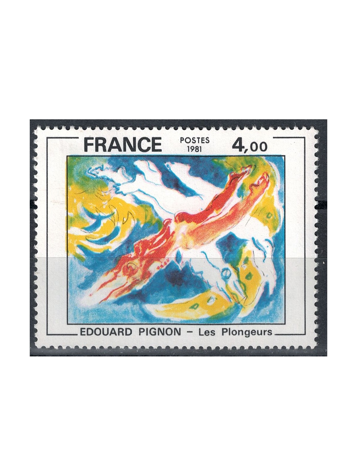 FRANCIA 1981 Arte (Edouard Pignon, I tuffatori) MNH**