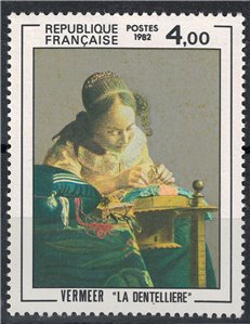 FRANCE 1982 Art (Vermeer, The Lacemaker) MNH**