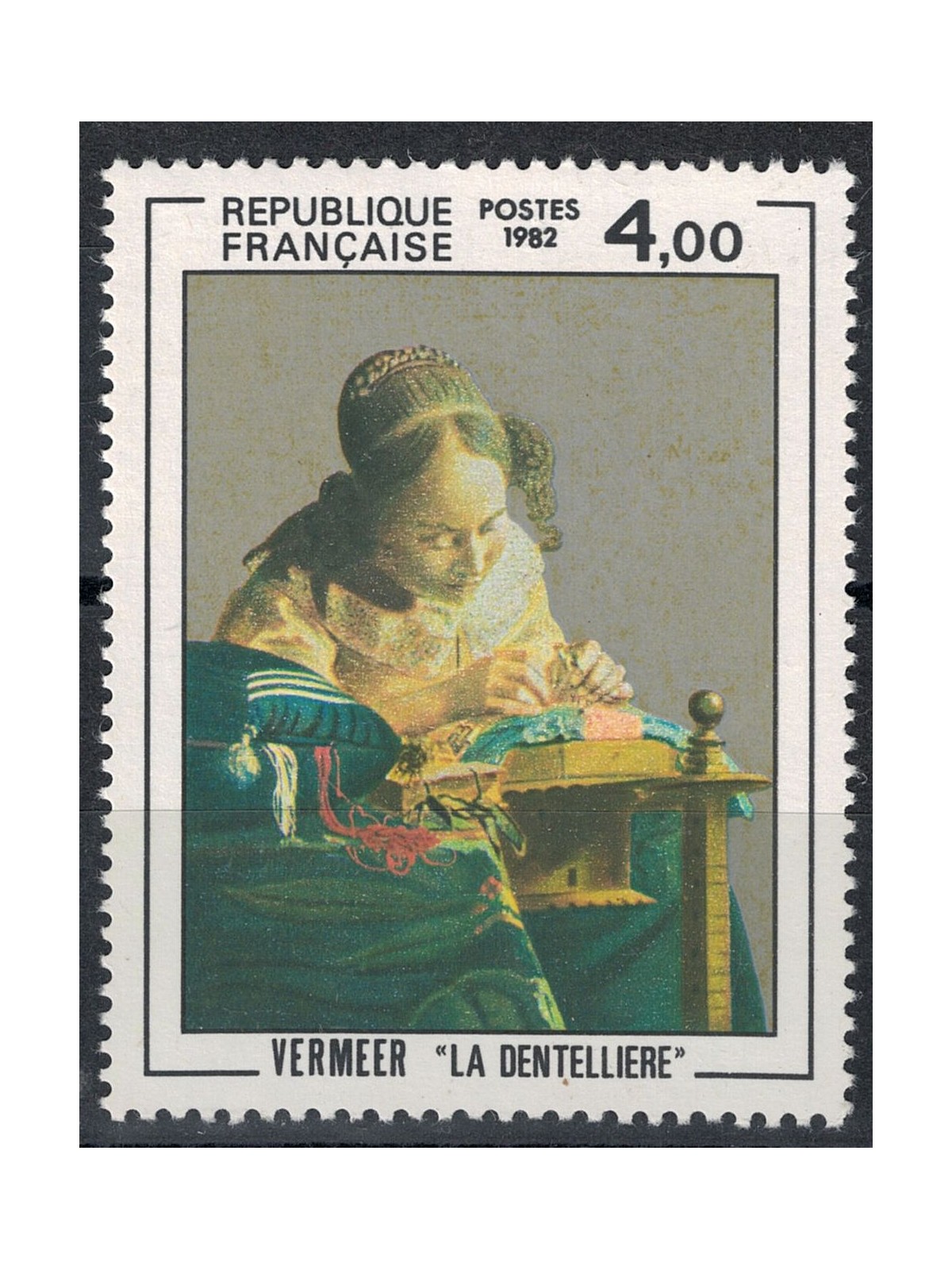 FRANCE 1982 Art (Vermeer, The Lacemaker) MNH**