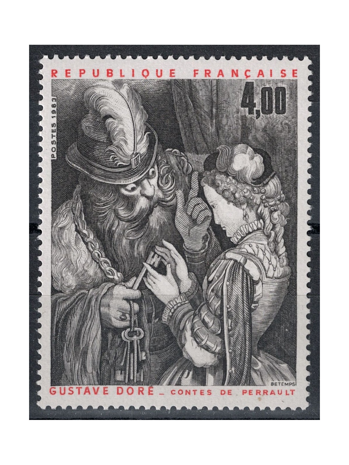 FRANCE 1983 Art (Gustave Dorè, Bluebeard Entrusts the Keys) MNH**