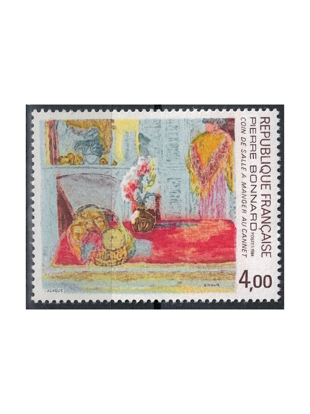 FRANCE 1984 Art (Pierre Bonnard, Dining Room Corner) MNH**